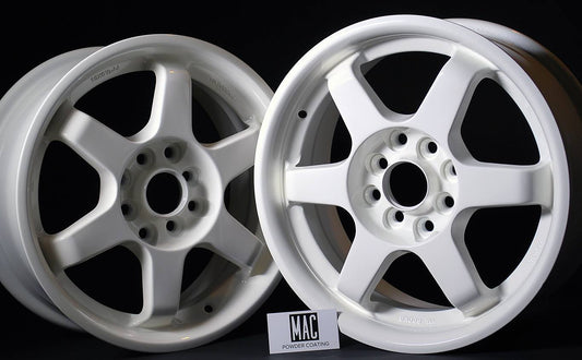 ral 9010 pure white gloss powder coat on rims
